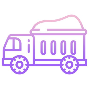 kamyon web simgesi basit illüstrasyon