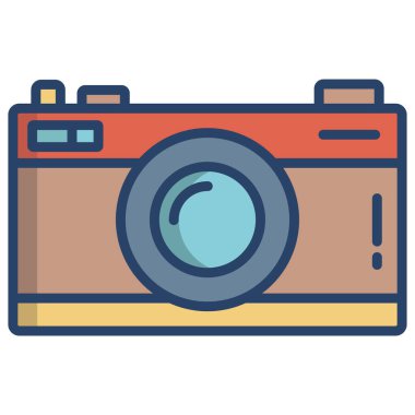 kamera web simgesi, vektör illüstrasyonu 