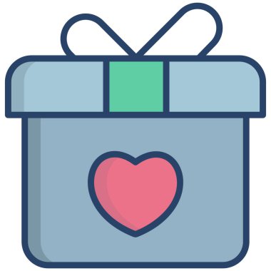 Hediye. Web simgesi basit illüstrasyon