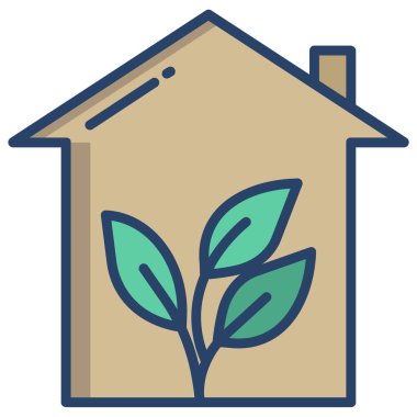 Ev. Web simgesi basit illüstrasyon