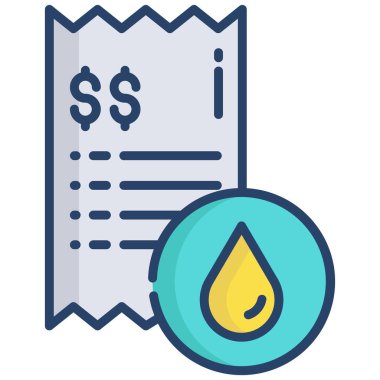 Fatura. Web simgesi basit illüstrasyon