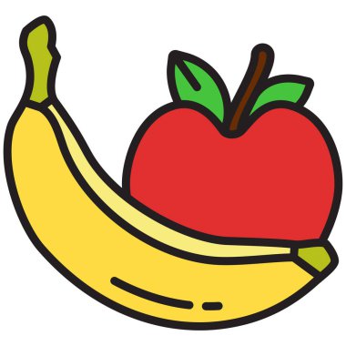 meyve ikonu vektör illüstrasyonu 