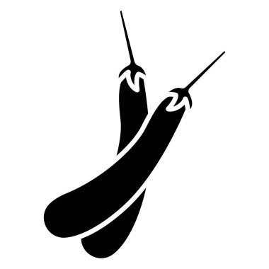 Patlıcan. Web simgesi basit illüstrasyon 