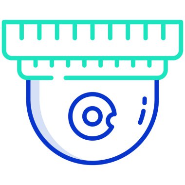 Kapalı devre televizyon. Web simgesi basit illüstrasyon