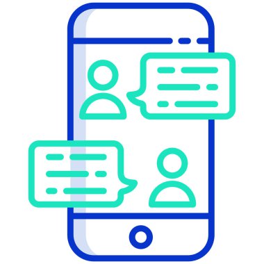 Konuş. Web simgesi basit illüstrasyon