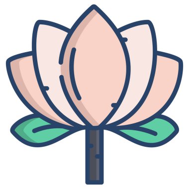 Lotus Web simgesi, vektör illüstrasyonu