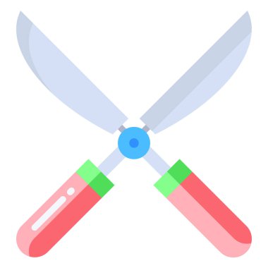 Basit vektör simgesi, makasların çizimi 