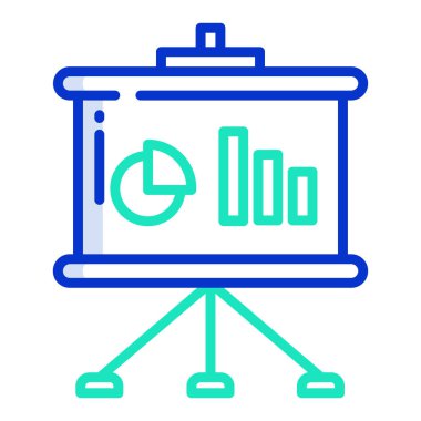 Sunum. Web simgesi basit illüstrasyon 