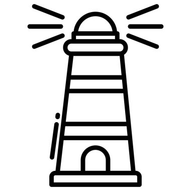 Deniz feneri. Web simgesi basit tasarım