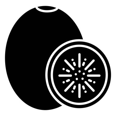 Kivi meyve vektör simgesi. Mobil konsept ve web tasarımı için düz işaret