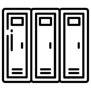 Okul dolapları vektör simgesi