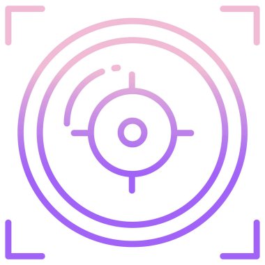 Basit vektör simgesi, Crosshair illüstrasyonu 
