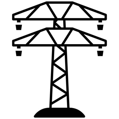 Elektrik güç simgesinin vektör illüstrasyonu