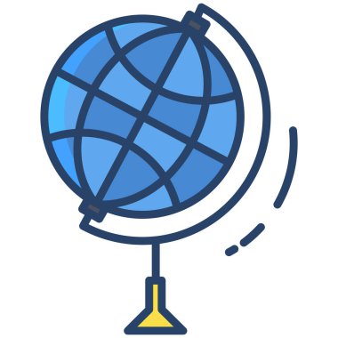 Küre. Web simgesi basit illüstrasyon 