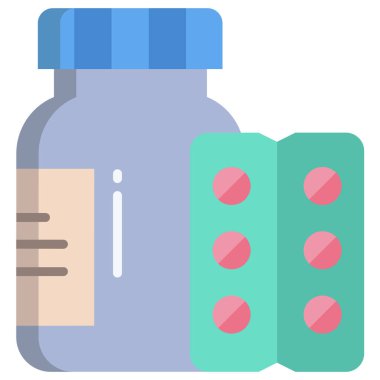 Tıbbi ögelerin basit vektör simgesi