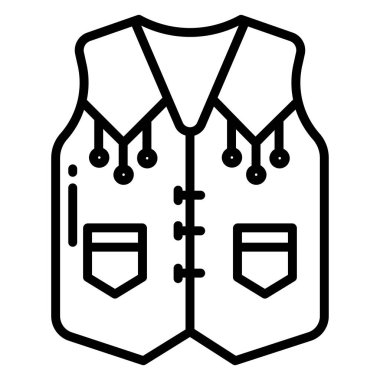 yelek ağ simgesi basit vektör illüstrasyonu