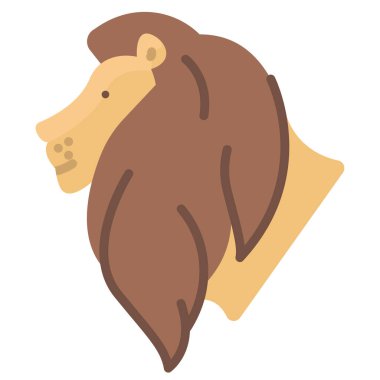 aslan web simgesi, vektör illüstrasyonu