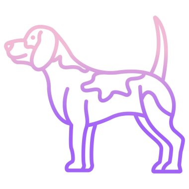 Köpek. Web simgesi basit illüstrasyon