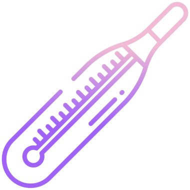 termometre basit simgesi, vektör çizim