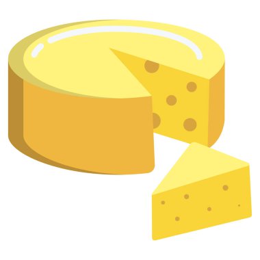 Peynir. Web simgesi basit illüstrasyon