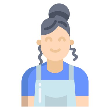 kadın web simgesi basit illüstrasyon