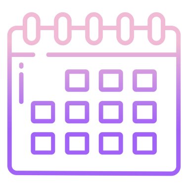 Takvim web simgesi, vektör çizim