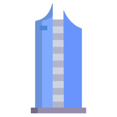 Bina. Web simgesi basit illüstrasyon