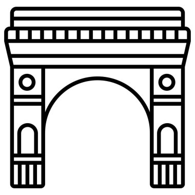 Modern yapı simgesinin vektör illüstrasyonu