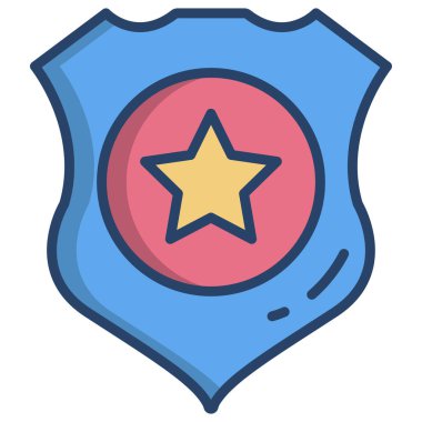 Kalkan. Web simgesi basit illüstrasyon