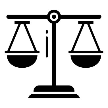 Basit vektör simgesi, denge ölçeklerinin çizimi