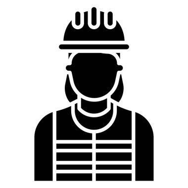 İşçi. Web simgesi basit illüstrasyon