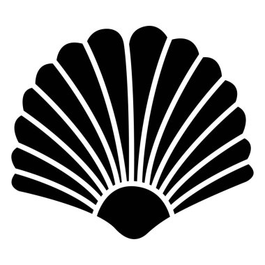 Beyaz arkaplanda basit deniz kabuğu simgesi