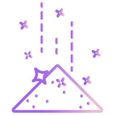 Sihirli toz ikonu vektör illüstrasyonu  