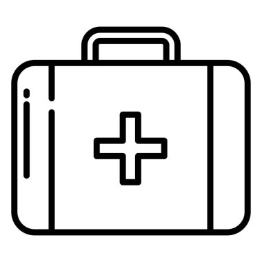 Basit vektör simgesi, yardım kutusunun illüstrasyonu