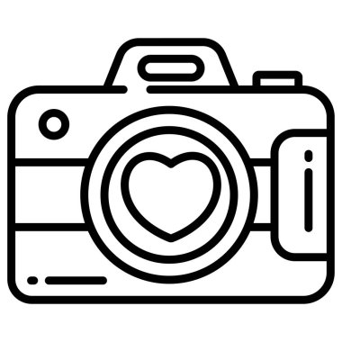 Kamera. Web simgesi basit illüstrasyon  