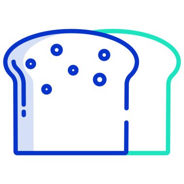 Ekmek. Web simgesi basit illüstrasyon