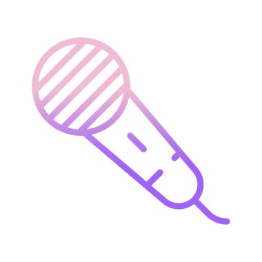 mikrofon web simgesi, vektör çizim 