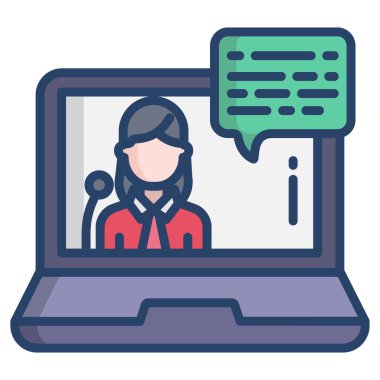 Basit vektör simgesi, dizüstü bilgisayarın çizimi