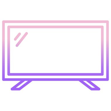 Televizyon. Web simgesi basit illüstrasyon