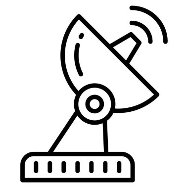 Uydu. Web simgesi basit illüstrasyon