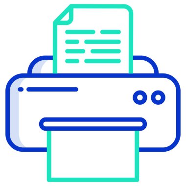 Yazıcı. Web simgesi basit illüstrasyon