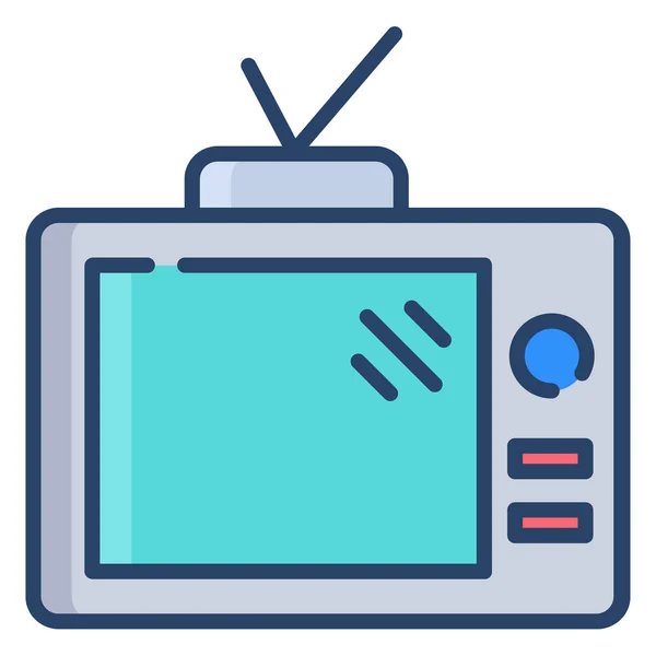 テレビ シンプルなアイコン ベクトル イラスト — ストックベクタ