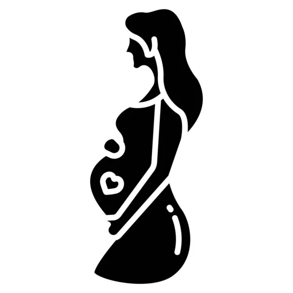 Silueta Una Mujer Embarazada — Archivo Imágenes Vectoriales