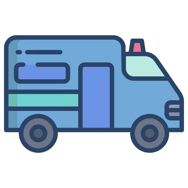 Eenvoudige Vector Icoon Illustratie Van Ambulance — Stockvector