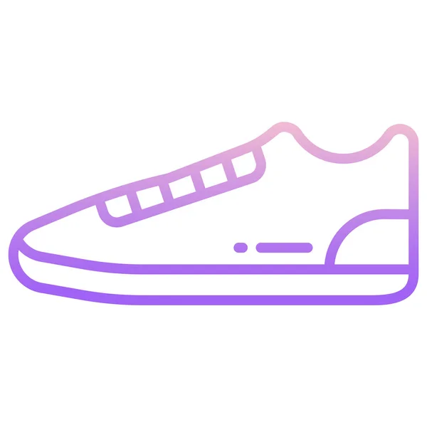 Простая Векторная Иконка Sneaker Белом Фоне — стоковый вектор