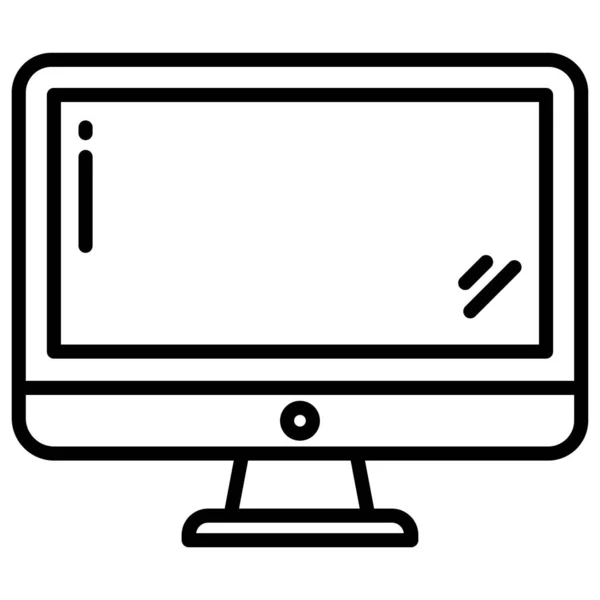 Computer Monitor Einfache Vektorillustration — Stockvektor