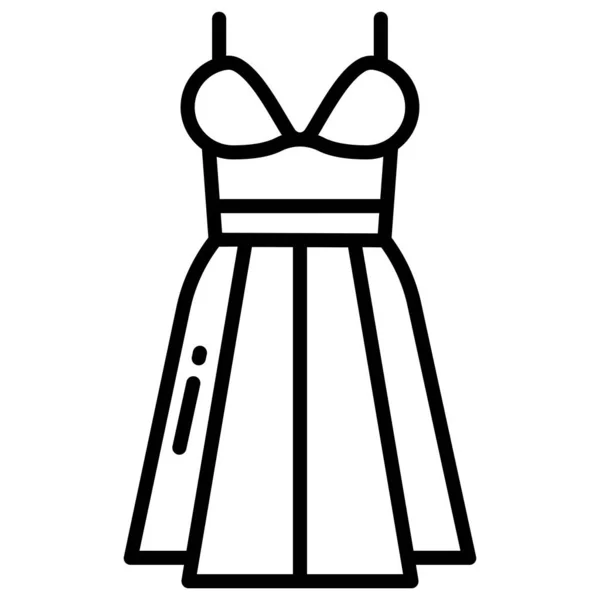 Dress Web Icon Simple Illustration — Stock Vector