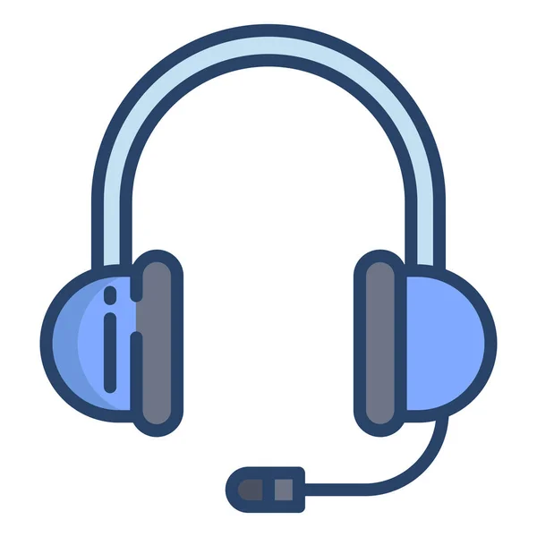 Headphones Ícone Web Ilustração Vetorial —  Vetores de Stock