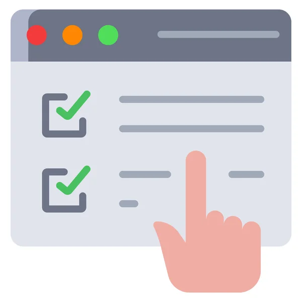 Checklist Web Icon Simple Illustration — Stock Vector