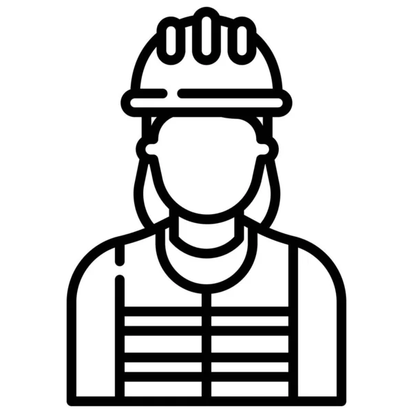 Worker Web Icon Simple Illustration — Stock Vector